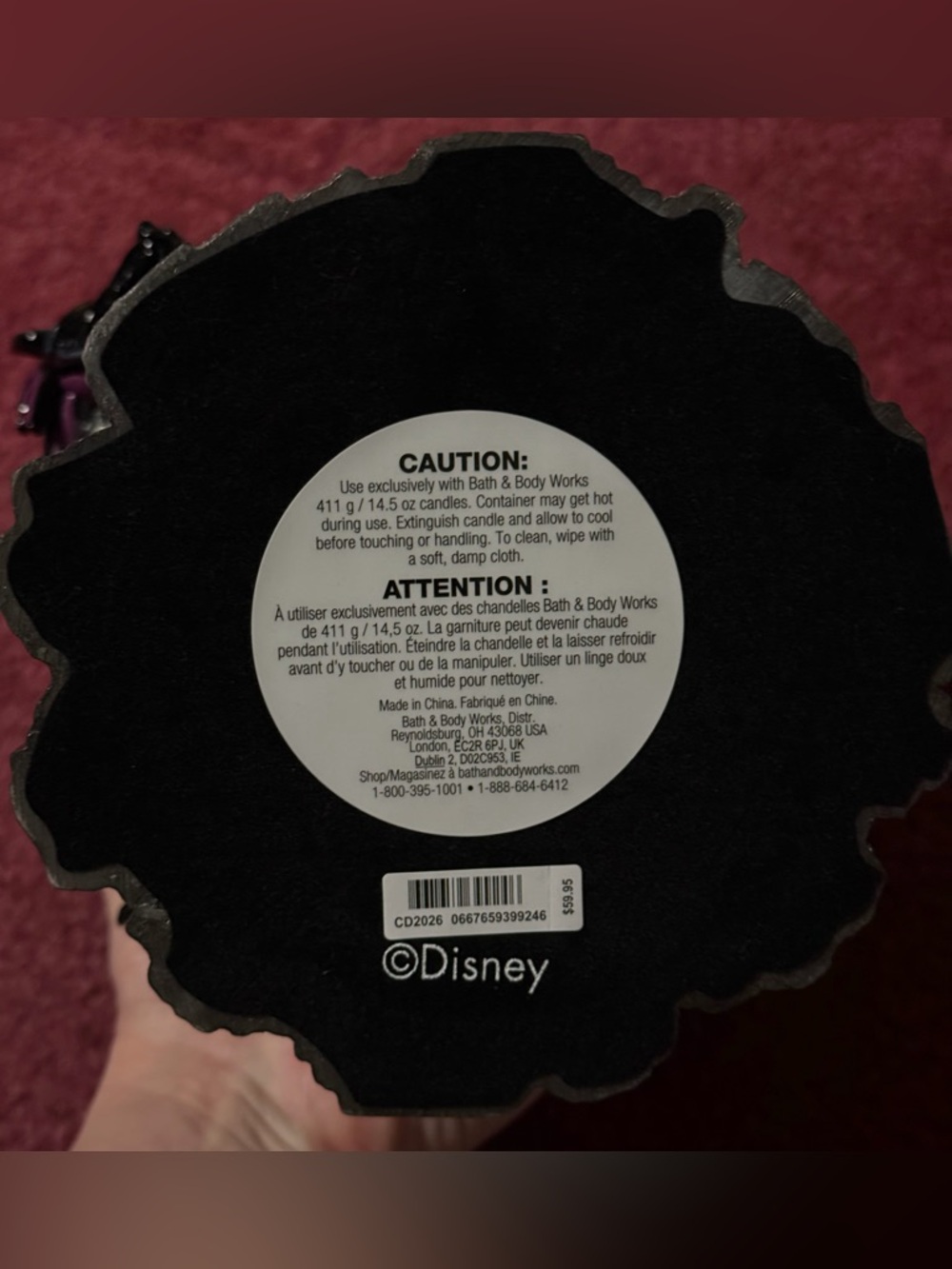 New Malificent Dragon Castle Pedestal for Bath & Body Works 3-wick candle - Picture 5 of 5